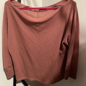 Pink knit top